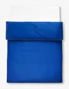 Hay Vivid Blue Outline Contrast-trim Organic-cotton Duvet Cover 200cm X 200cm In Vivid Blue