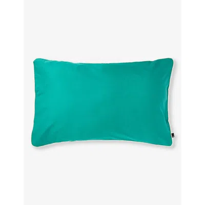 Hay Emerald Green Outline Contrast-trim Organic-cotton Pillowcase 75cm X 50cm