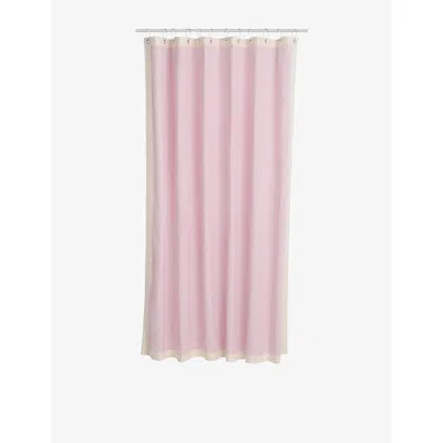 Hay Outline Cotton Shower Curtain Pink & Cream