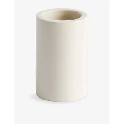 Hay Owhite Cylindrical Stoneware Toothbrush Holder In White