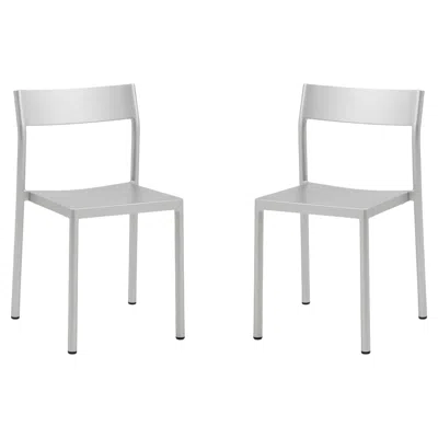 Pre-owned Hay Pair Of Type Chairs In Aluminum, By Jonas Trampedach For  In Gray