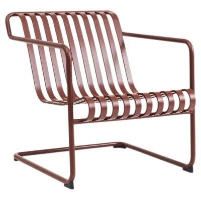 Pre-owned Hay Palissade Cantilever Lounge Chair Low, Red Iron Steel, By Ronan Bouroullec