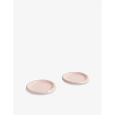 Hay Pink Barro Round Terracotta Plates Set Of Two
