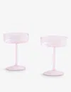 Hay Pink Tint Coupe Glasses Set Of Two In Pink