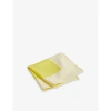 Hay Yellow Ram Colour-block Organic-cotton Napkin 40cm X 40cm