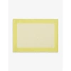 Hay Yellow Ram Colour-block Organic-cotton Placemat 40cm X 40cm