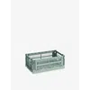 Hay Sage Green Colour Stackable Small Plastic Crate 26cm X 17cm In Green