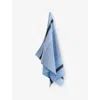 Hay Sky Blue Linear Striped Cotton And Linen Tea Towel