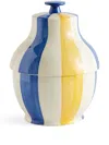 Hay Sobremesa Stripe Stoneware Cookie Jar 25cm In Blau