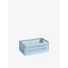 Hay Soft Blue Colour Stackable Small Plastic Crate 26cm X 17cm