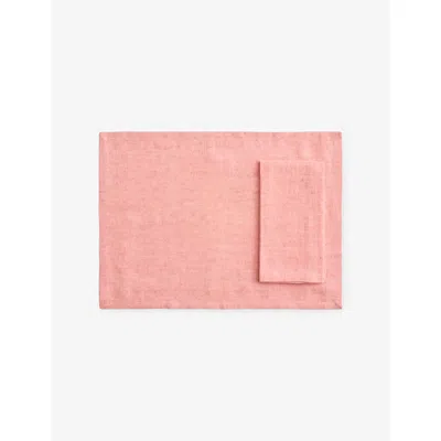 Hay Soft Coral Tavolo Cotton And Linen Napkins Set Of Four In Pink