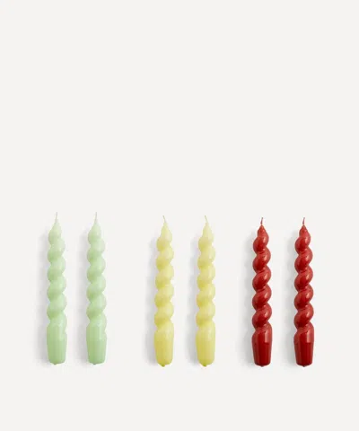 Hay Spiral Candles Set Of Six