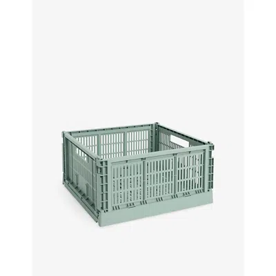 Hay Sage Green Square Colour Crate Large