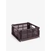 Hay Bordeaux Square Colour Crate Medium In Burgundy