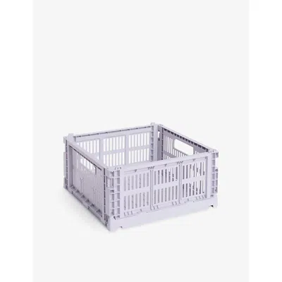Hay Lavender Square Colour Crate Medium In Purple