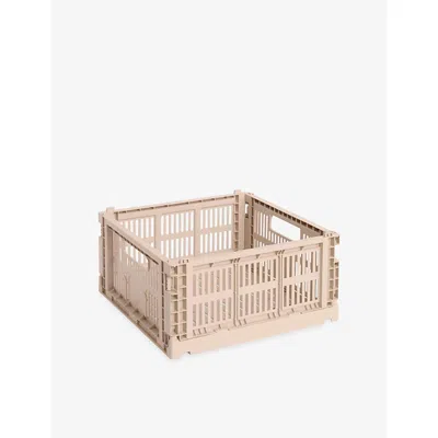 Hay Powder Square Colour Crate Medium In White