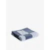 Hay Check Organic Cotton Hand Towel In Steel Blue