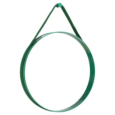Pre-owned Hay Strap Mirror No.2, D50 In Green Powder Coated Steel By
