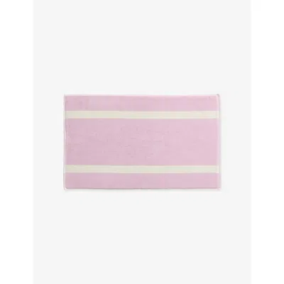 Hay Striped Cotton Bath Mat Cool Pink
