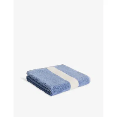 Hay Striped Cotton Hand Towel Dusty Blue