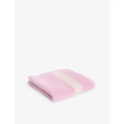 Hay Striped Cotton Wash Cloth Cool Pink