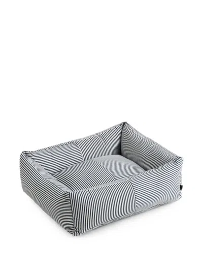 Hay Striped Zip-fastening Dog Bed In Gray