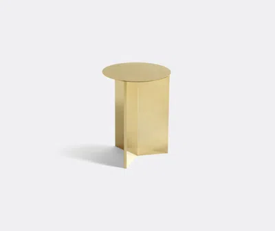 Hay Mirror Finish Slit Table In Brass