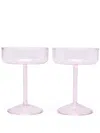 Hay Tint Coupe Glass (set Of Two) In Pink
