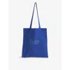Hay Ultra Marine Logo-print Cotton Tote Bag