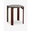 Hay Umber Brown Rey Solid-wool Stool In Brown