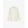 Hay Womens Ivory Duo Relaxed-fit Long-sleeve Cotton Pyjama Shirt