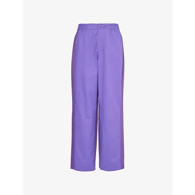 Hay Womens Vivid Purple Duo Relaxed-fit Mid-rise Pyjama Trousers