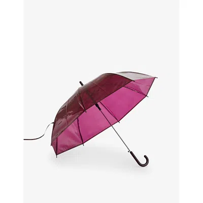 Hay Womens Burgundy Canopy Umbrella In Pink