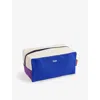 Hay Womens Electric Blue Multi Branded Colour-block Cotton Wash Bag
