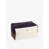 Hay Womens Cream Multi Branded Colour-block Cotton Wash Bag