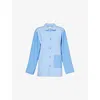 Hay Womens Sky Blue Duo Relaxed-fit Long-sleeve Cotton Pyjama Shirt In Sky Blue