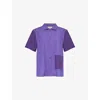 Hay Womens Vivid Purple Outline Relaxed-fit Short-sleeve Cotton Pyjama Shirt