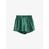 Hay Short The Pyjama Valled Outline In Emerald Green