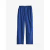 Hay Womens Vivid Blue Outline Contrast-trim Organic-cotton Pyjama Trousers In Vivid Blue