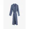 Hay Mono Terry-cotton Bathrobe S In Steel Blue
