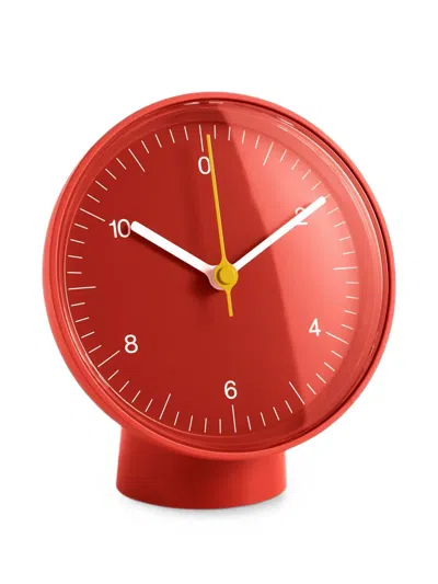 Hay X Jasper Morrison Round-frame Pedestal Clock In Brown