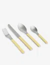 Hay Yellow Mvs Square-handle Stainless-steel Cutlery Set In Yellow