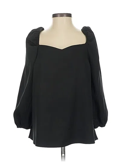 Pre-owned Hayden 3/4 Sleeve Blouse In Black