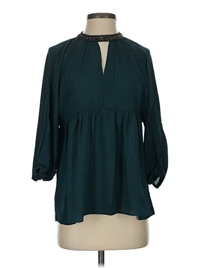 Pre-owned Hayden 3/4 Sleeve Blouse In Blue