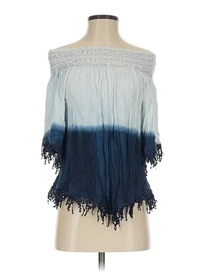 Pre-owned Hayden 3/4 Sleeve Blouse In Blue