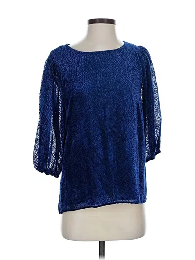 Pre-owned Hayden 3/4 Sleeve Blouse In Blue