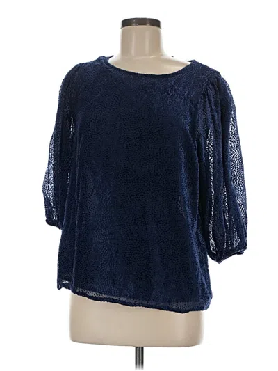 Pre-owned Hayden 3/4 Sleeve Blouse In Blue