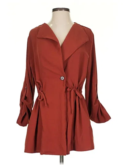 Pre-owned Hayden 3/4 Sleeve Blouse In Burgundy