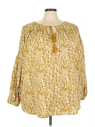 Pre-owned Hayden 3/4 Sleeve Blouse In Gold
