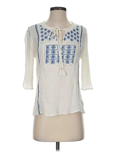 Pre-owned Hayden 3/4 Sleeve Blouse In Ivory
